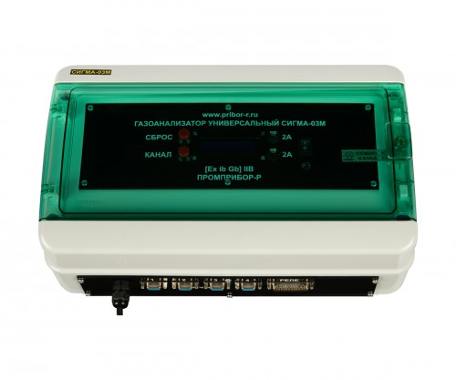 Информационный блок газоанализатора СИГМА-03М.ИПК (8 каналов, 8 реле,  Мод.1) RS485 + ПО, конвертер RS-485 к USB